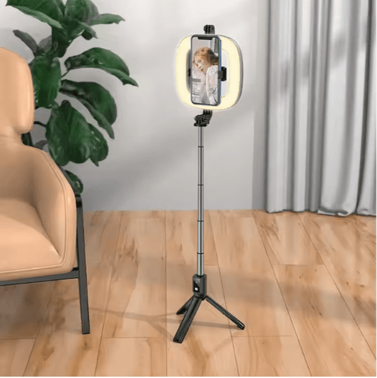 Hoco LV03 Portable Live Streaming Stand with Adjustable Ring Light and Remote
