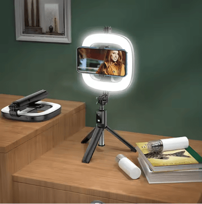 Hoco LV03 Portable Live Streaming Stand with Adjustable Ring Light and Remote