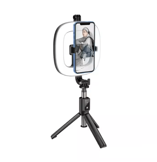 Hoco LV03 Portable Live Streaming Stand with Adjustable Ring Light and Remote