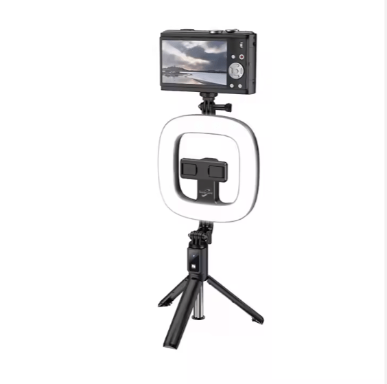 Hoco LV03 Portable Live Streaming Stand with Adjustable Ring Light and Remote