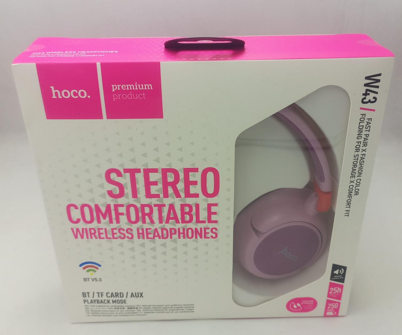 Hoco Stereo Comfort Headphones BTV53: Wireless Audio with Deep Bass for All-Day Wear