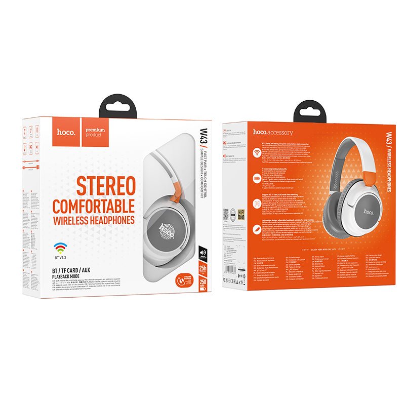 Hoco Stereo Comfort Headphones BTV53: Wireless Audio with Deep Bass for All-Day Wear